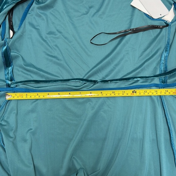 NWT After Six Velvet Flutter Sleeve Wrap Maxi Dress with Side Hip Pockets - Picture 8 of 14